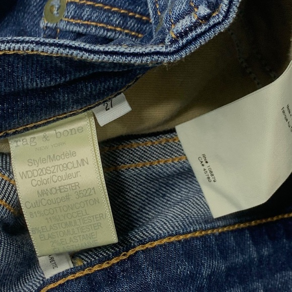 RAG & BONE NINA High-Rise Cigarette in MANCHESTER with SLIT Size 27 in EUC - Picture 10 of 11
